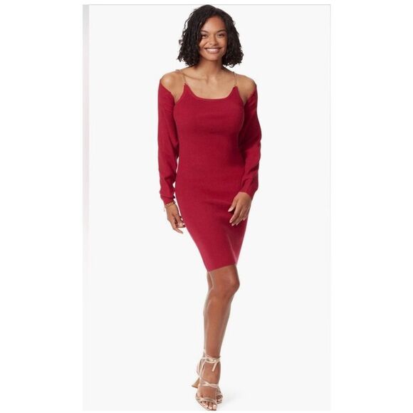 NWT Sam Edelman 2-in-1 sweater & dress set holiday party Valentine's Day medium - Picture 4 of 15